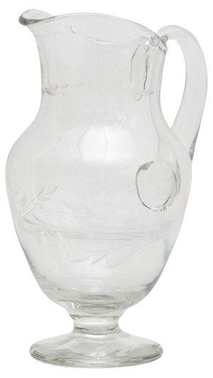 French Blown Glass Water Jug, 1950s