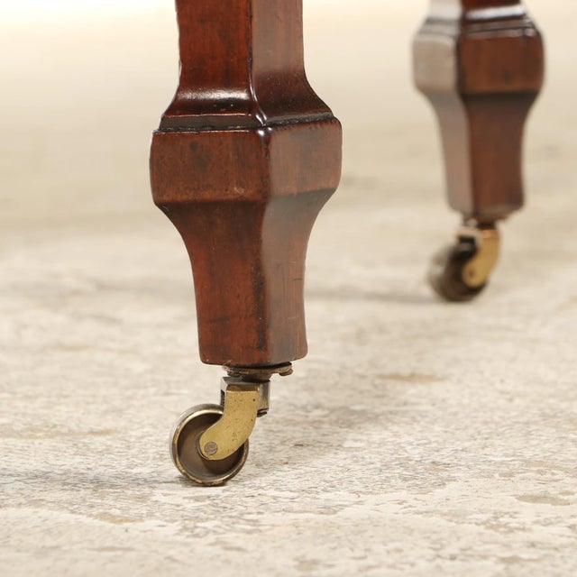 Late 18th Century Hepplewhite Mahogany Demilune Table For Sale - Image 4 of 5