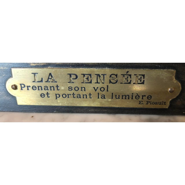 La Pensee by Emile Louis Picault Bears Foundry Mark 19th Century Bronze For Sale - Image 10 of 13