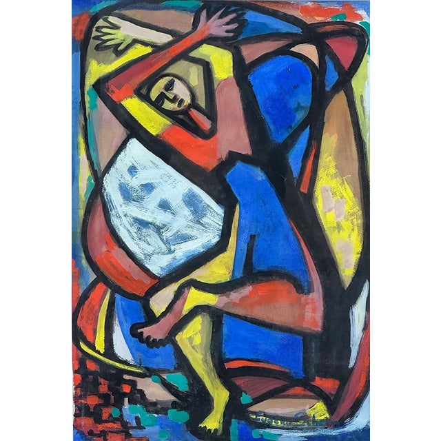 Eugenie Schein (Martha Graham Dancer) Original Gouache - Ny Modernist (1950s) For Sale - Image 11 of 11