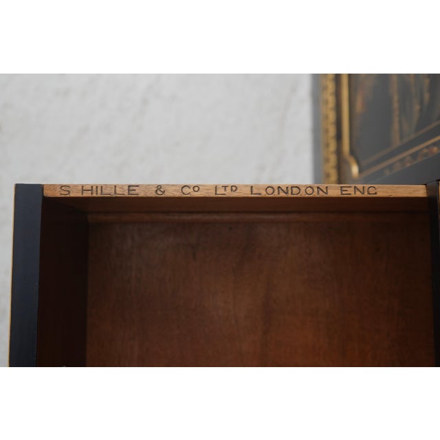 S. Hillie English Made Chinoiserie Breakfront Bookcase For Sale - Image 16 of 18