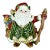 1980s Vintage Majolica Hollywood Regency Fitz & Floyd Christmas Santa Tea Pot For Sale