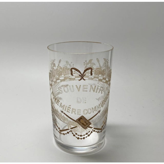 Antique French Engraved Glass From Normandie France. For Sale In Los Angeles - Image 6 of 6