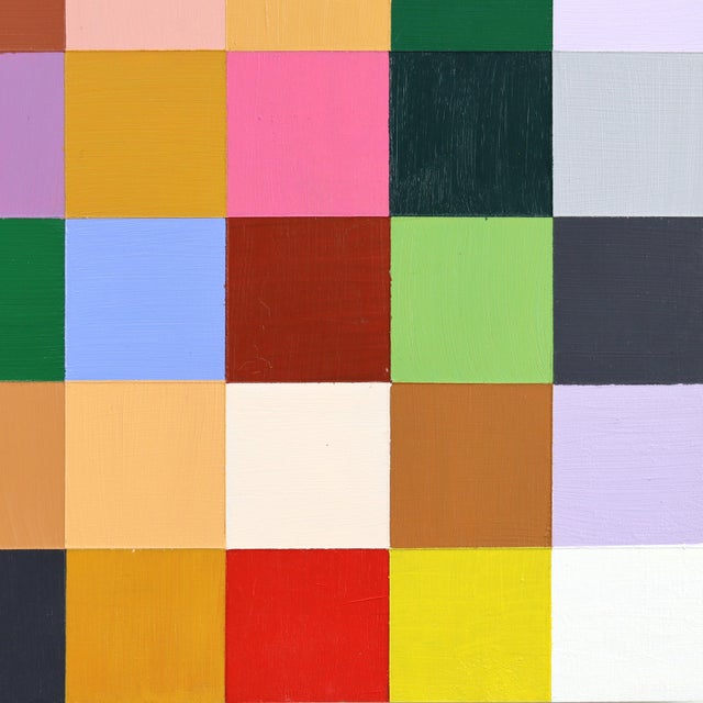 2020s 154 Squares v.3 - Modern Color Drenched Abstract Geometric Acrylic Painting by Brandon Neher For Sale - Image 5 of 9