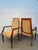 Elegant set of eight Mid-Century dining chairs by Grosfeld House, showcasing the sophisticated craftsmanship and refined...