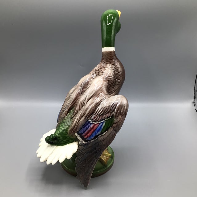 1960s Vintage Ball Art Ware Pottery Mallard Duck For Sale - Image 5 of 12