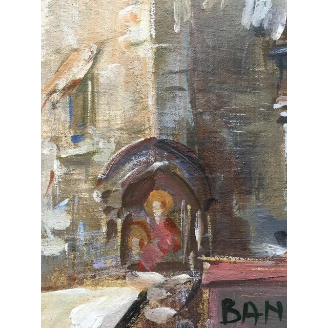 Contemporary Elio Ferrara, Christmas Winter Painting, 1980s, Oil on Canvas, Framed For Sale - Image 3 of 12