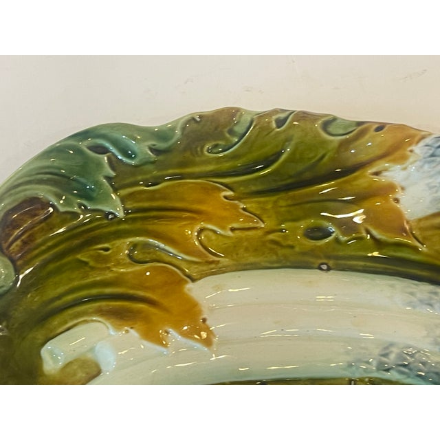 Just in! This beautiful Antique French Majolica Asparagus Dish, c.1890. Probably a piece from the well known manufacture...