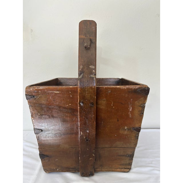 Late 19th Century Antique Chinese Grain Bucket For Sale - Image 5 of 7