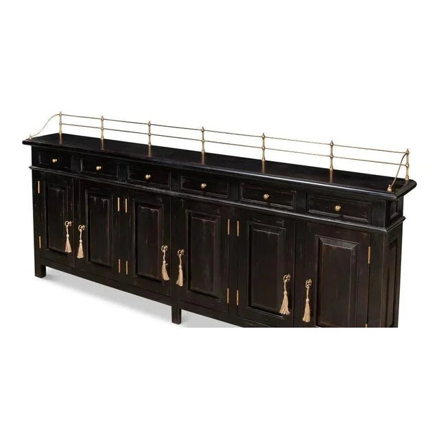 Covent Gardens Sideboard in Ebony by Sarreid LTD For Sale - Image 4 of 12