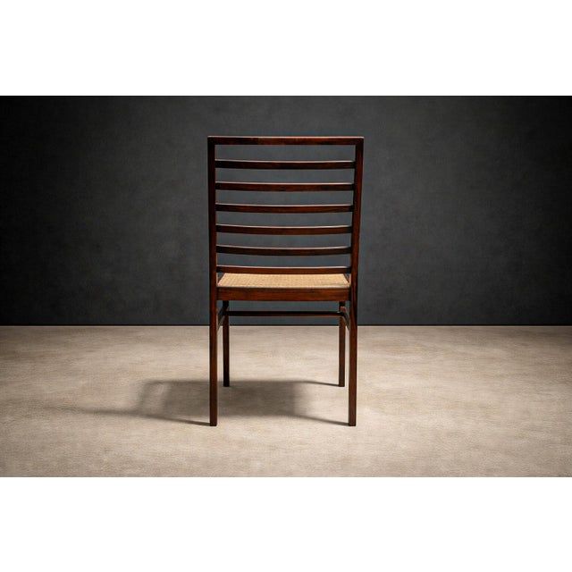 Set of 4 Chairs in Rosewood & Cane, Joaquim Tenreiro, 1950s - Lot 167 For Sale - Image 10 of 12