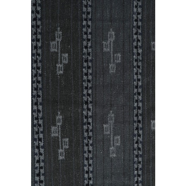 2010s Rug & Kilim’s Scandinavian Style Rug With Gray and Blue Geometric Patterns For Sale - Image 5 of 7