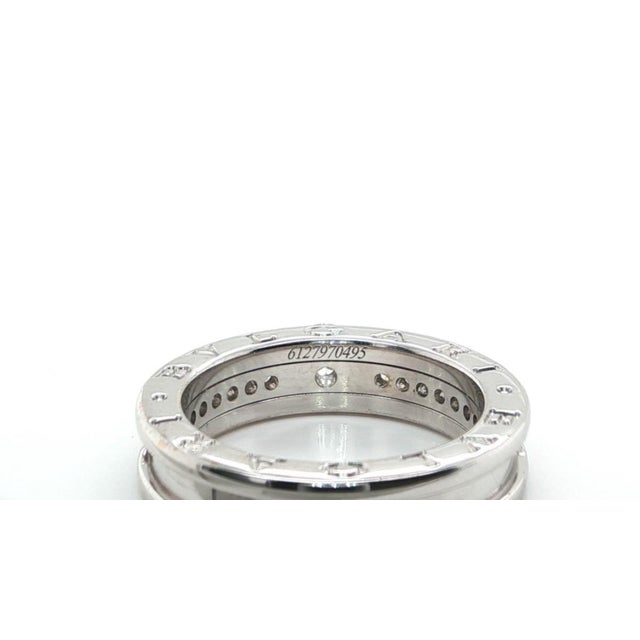 Mid 20th Century Bvlgari B.zero1 Diamond Solitaire Ring 18k White Gold w/Cert Size 6 / EU 52 For Sale - Image 9 of 9