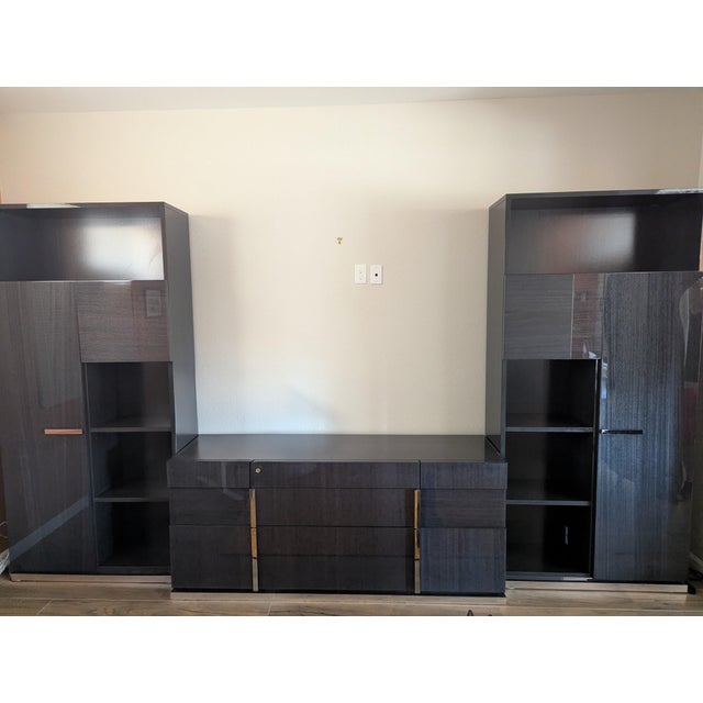 Modern Bella Grigio Buffet and Bookcases For Sale - Image 3 of 7