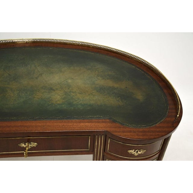 Brown Antique Empire Austrian Leather Top Desk, 1830s For Sale - Image 8 of 11