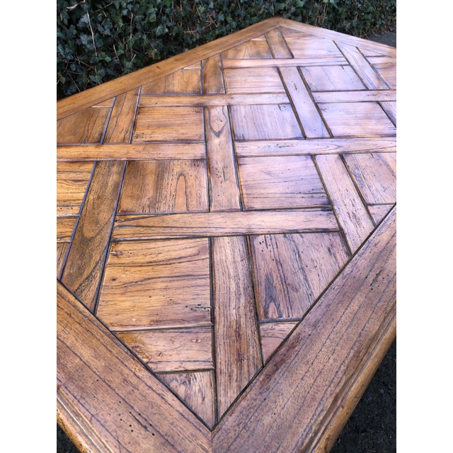 Schnadig Country French Parquet Top Coffee Table Chairish