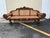 Antique British Anglo Indian Carved Mahogany Cane Seat and Back Settee For Sale - Image 13 of 18