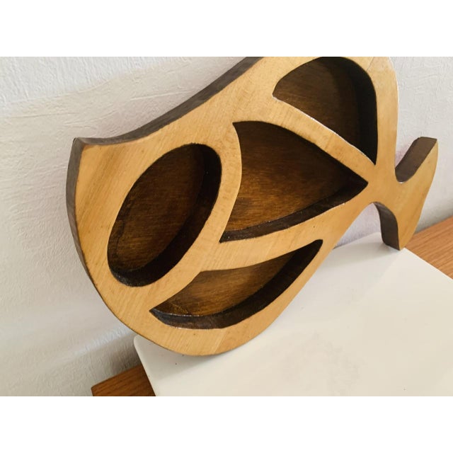 Vintage Scandinavian Wood Fish Sculpture by A. Hiben, 1977 For Sale - Image 6 of 16