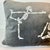 1990s Vintage Boho Chic Skelton Yoga Lumbar Decorative Halloween Pillow, Feather-Down For Sale - Image 6 of 15