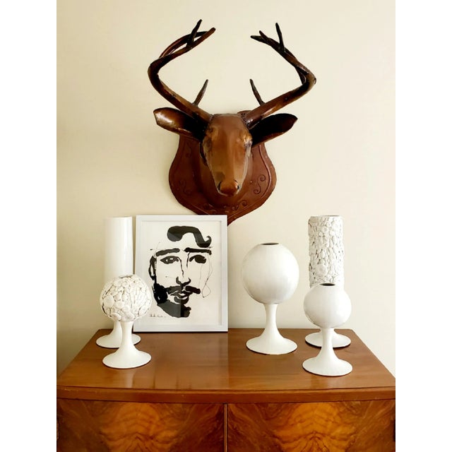 Original Contemporary Black and White Portrait Painting, Signed For Sale - Image 4 of 8