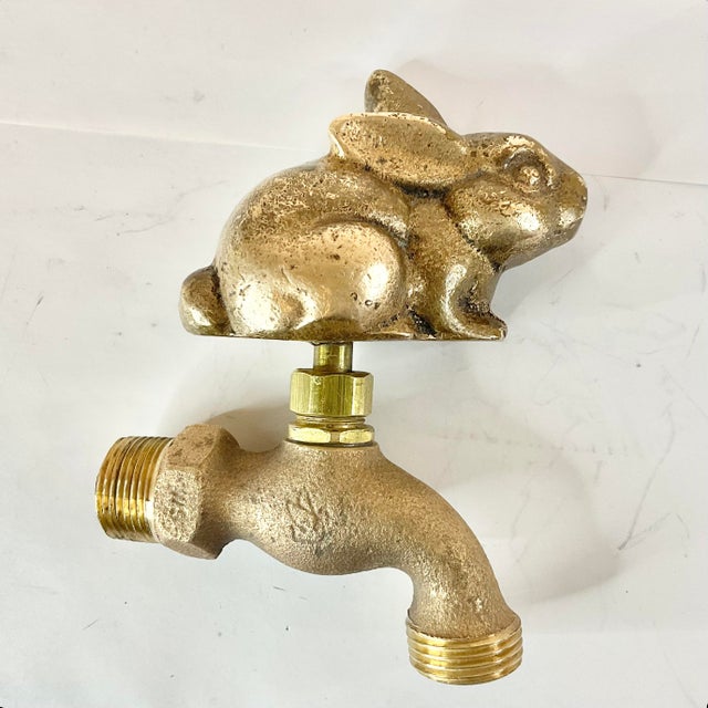 First, no outdoor faucet category on Chairish, so we have to improvise. This is a brass outdoor faucet. The design is a...