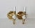Brass Brass Wall Sconces Genuine White Porcelain 24k Gold Trim Detail Vintage Mid Century-A Pair For Sale - Image 8 of 10