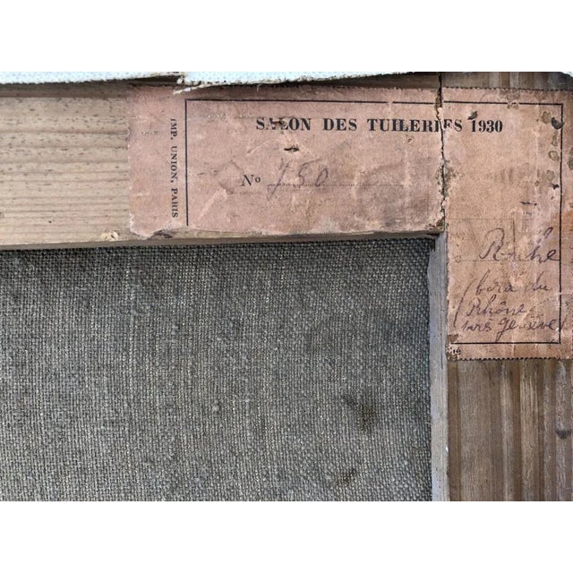 Alexis Louis Roche, Au bord du Rhône, près de Genève, Oil on Canvas For Sale - Image 6 of 9