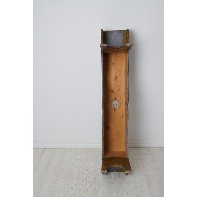 Antique Northern Swedish Country House Bench with Faux Paint For Sale - Image 9 of 10