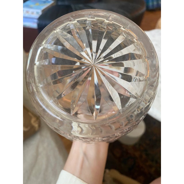 Late 19th Century Antique Singed Crystal Decanter With Sterling Silver Brandy Tag For Sale - Image 5 of 8