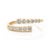 18k Yellow Gold Open Wrap Round Brilliant Diamond Bypass Ring Size 8 For Sale - Image 4 of 14