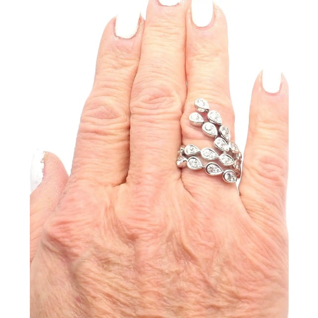 Piaget Magic Reflection Diamond Flexible White Gold Ring, Size 6.25 For Sale - Image 9 of 9