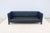 MCM Style Mark Goetz for Bernhardt Design Moreau Sofa in Navy Blue Leather For Sale - Image 15 of 18