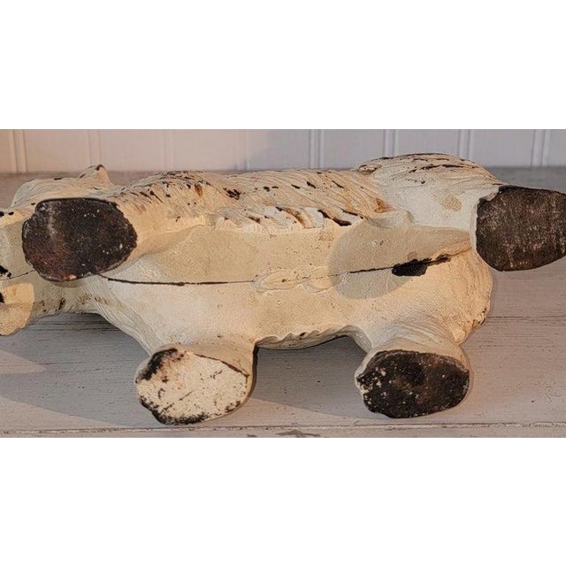 Early 20th Century Early 20th Century Iron Original Painted Scottie Dog Door Stop For Sale - Image 5 of 5