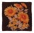 Hand-knotted in wool, this vintage 6x7 Turkish square rug dates to circa 1950–1960 and features a high-pile floral design...