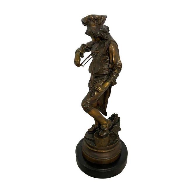 French Lulli Enfant Violin Player Sculpture, 20th-Century For Sale - Image 9 of 10
