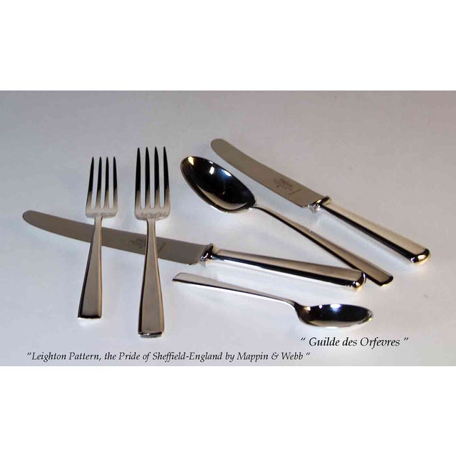 New 1980s Silver Flatware, 36 Pieces Set , Leighton. For Sale - Image 18 of 18