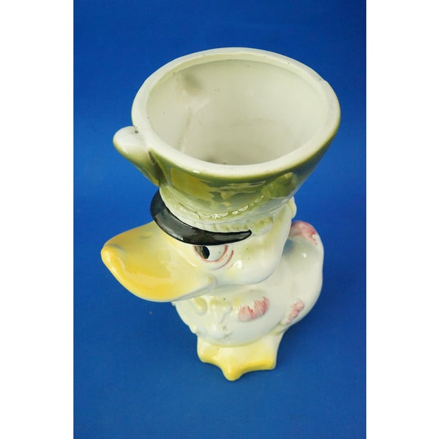 20th Century Deco Ceramic Sugar Bowl Vase Police Duck by Tarcisio Tosin for La Freccia, Italy., 1930s For Sale - Image 12 of 18