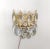 Gold Vintage Crystal Wall Sconces Pair For Sale - Image 8 of 16