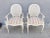 1970's White Washed Twisted Rope Armchairs sold as found in vintage condition without damage showing some separation at...