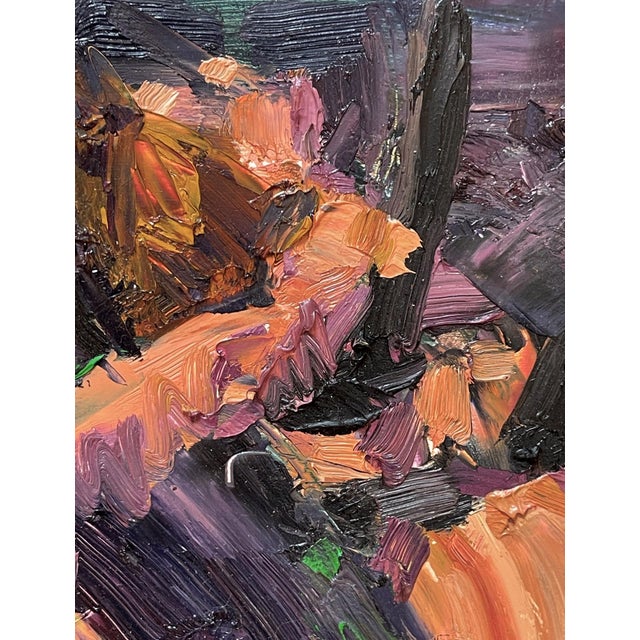 Early 21st Century There it Is! by Clyde Steadman | Oil on Board Abstract figure composition in dark tones. For Sale - Image 5 of 5