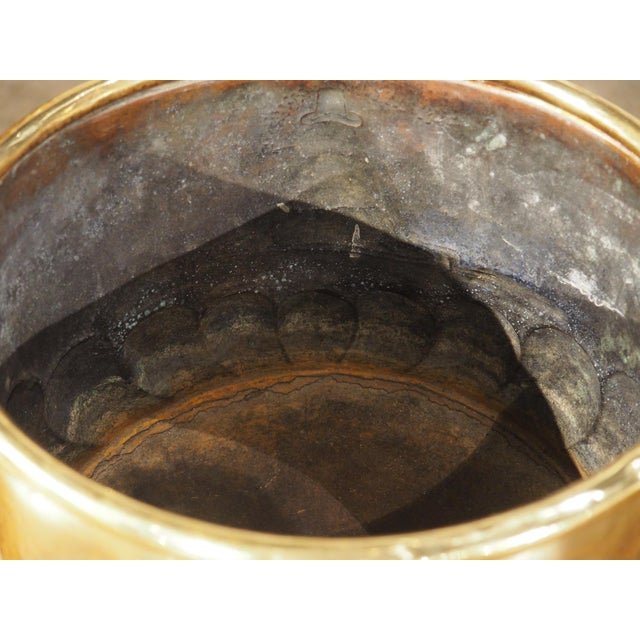 Brass Circa 1900 Polished French Brass Folk Art Wine Cooler or Jardiniere For Sale - Image 8 of 18