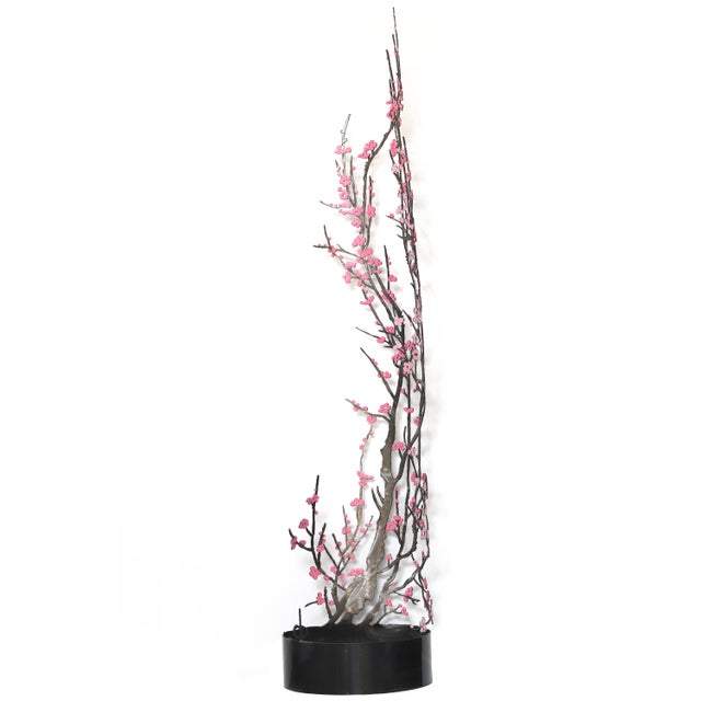 Pink Ancient Cherry Blossoms - Large Steel Floral Tree Sculpture Original Artwork by d'Arcy Bellamy For Sale - Image 8 of 10