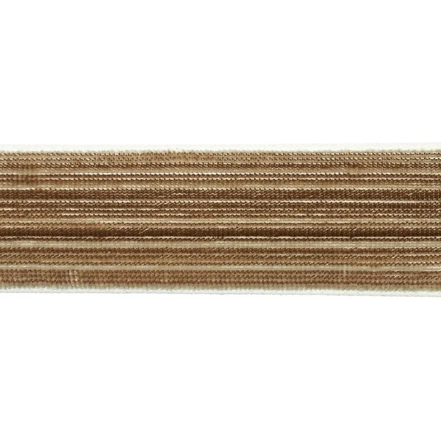 Sample - Schumacher Gaspard Velvet Tape Narrow Trim in Gold For Sale