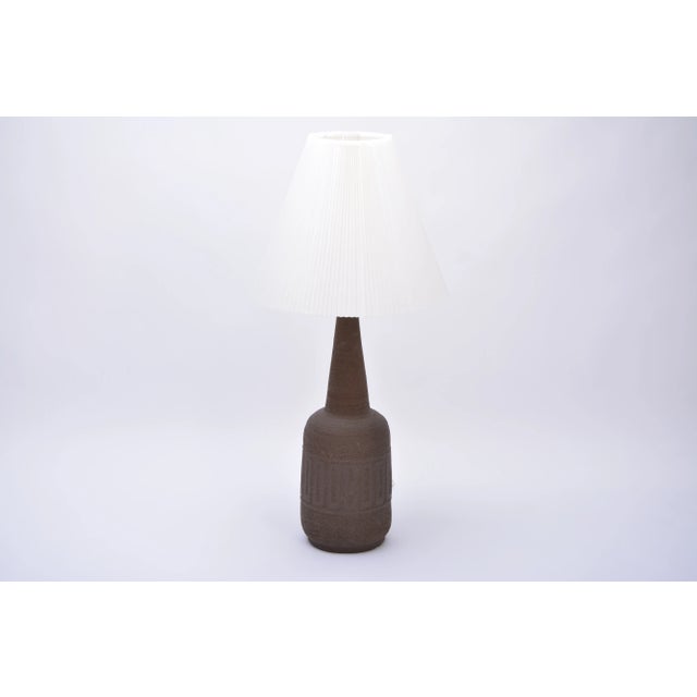 Large Vintage Danish Stoneware Floor Lamp For Sale - Image 9 of 9