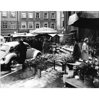 1971 Salzburg Austria Flower Market Photograph For Sale