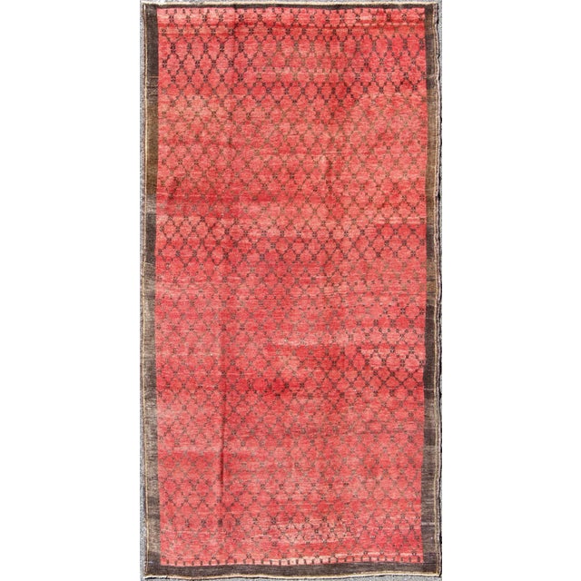 Keivan Woven Arts Turkish Konya Rug With a Modern Design in Red and Brown For Sale - Image 9 of 9