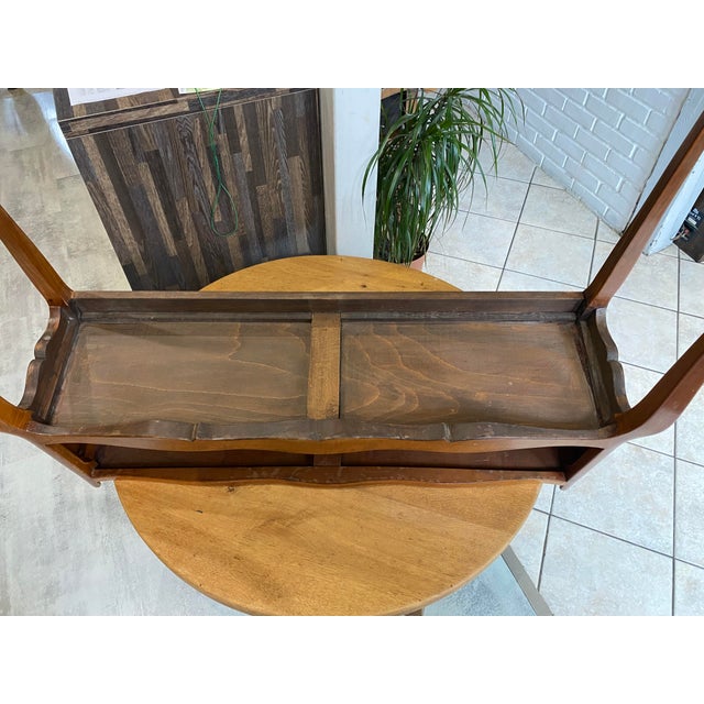 Wood Louis XV Style Console Table in Cherrywood, 1950s For Sale - Image 7 of 18