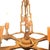 1920s Art Deco Brass Five Light Romantic Revival Polychrome Candelabra Chandelier For Sale In Los Angeles - Image 6 of 7