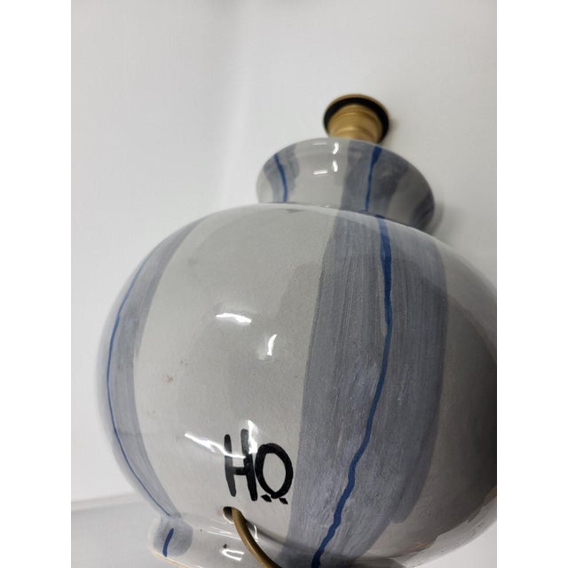 French Ceramic Lamp by Hubert Olivier, 1980s For Sale - Image 10 of 12