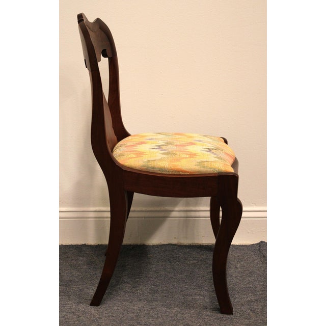 Vintage Antique Flame Mahogany Traditional Style Dining Side Chair For Sale In Kansas City - Image 6 of 7